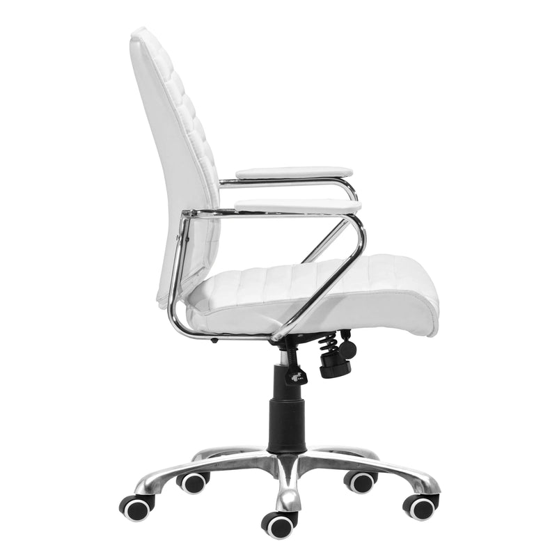 Enterprise Low Back Office Chair White Office Chairs LOOMLAN By Zuo Modern