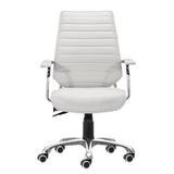 Enterprise Low Back Office Chair White Office Chairs LOOMLAN By Zuo Modern