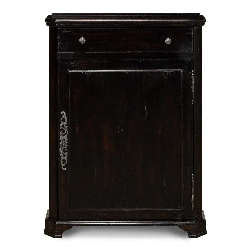 Entryway Slim Dante Hall Cabinet Ebony Bookcases LOOMLAN By Sarreid