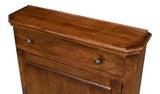 Entryway Slim Dante Hall Cabinet Fruitwood Bookcases LOOMLAN By Sarreid