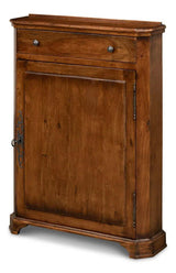 Entryway Slim Dante Hall Cabinet Fruitwood Bookcases LOOMLAN By Sarreid