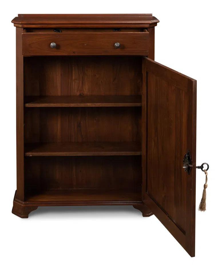 Entryway Slim Dante Hall Cabinet Walnut LOOMLAN