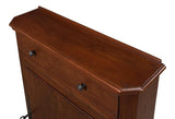 Entryway Slim Dante Hall Cabinet Walnut Bookcases LOOMLAN By Sarreid