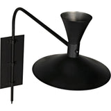 Enzo Black Steel Sconce Wall Sconces LOOMLAN By Noir