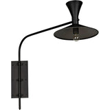 Enzo Black Steel Sconce Wall Sconces LOOMLAN By Noir