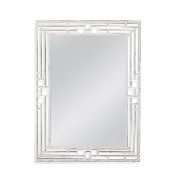 Epsilon MDF White Vertical Wall Mirror Wall Mirrors LOOMLAN By Bassett Mirror