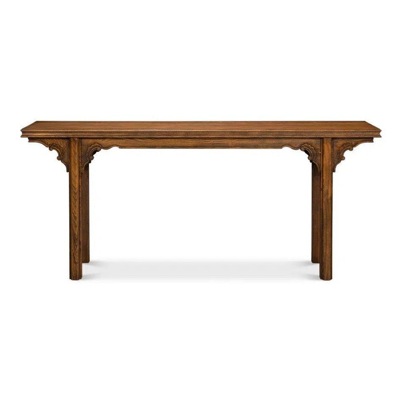 Equestrian Console Table Reclaimed Wood Console Tables LOOMLAN By Sarreid