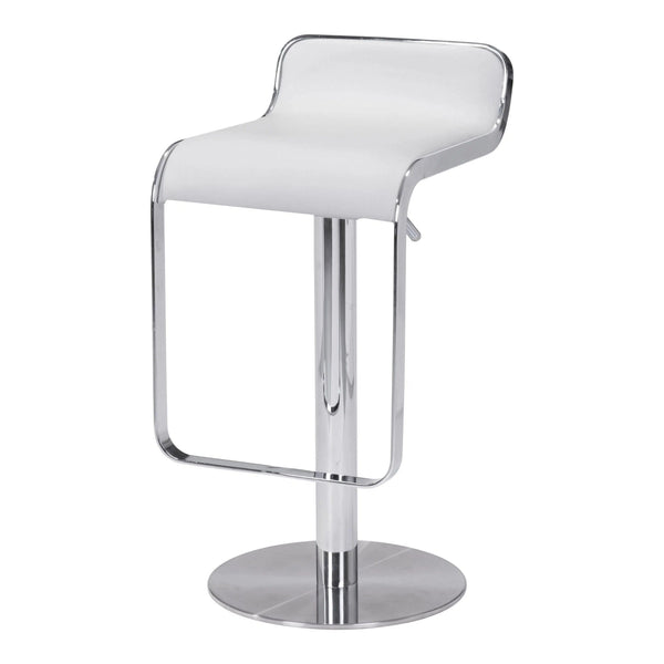 Equino Barstool White Bar Stools LOOMLAN By Zuo Modern