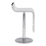 Equino Barstool White Bar Stools LOOMLAN By Zuo Modern