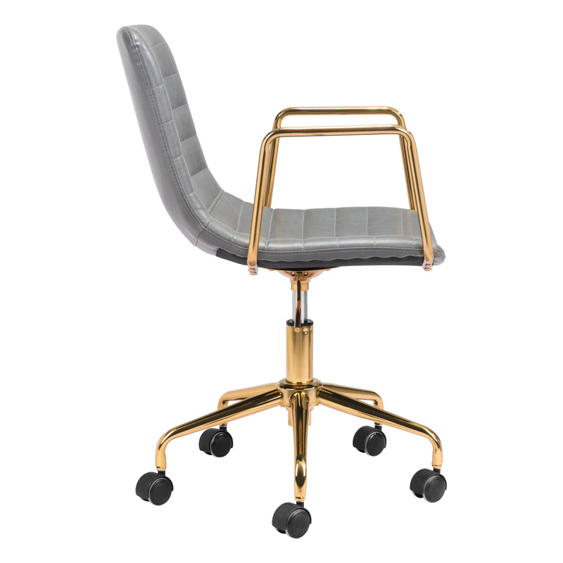 Eric Office Chair Gray Office Chairs LOOMLAN By Zuo Modern