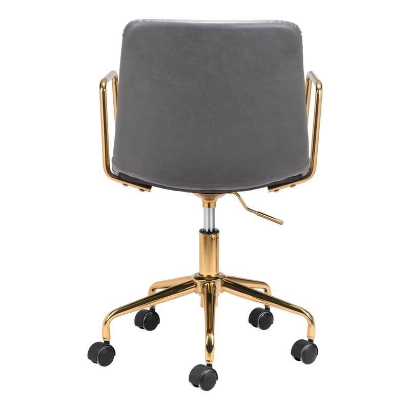 Eric Office Chair Gray Office Chairs LOOMLAN By Zuo Modern