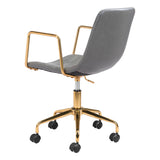 Eric Office Chair Gray Office Chairs LOOMLAN By Zuo Modern