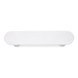 Eris White Concrete and Steel Outdoor Dining Bench Outdoor Benches LOOMLAN By Moe's Home