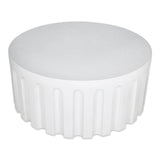 Eris White Concrete Outdoor Round Coffee Table Outdoor Coffee Tables LOOMLAN By Moe's Home