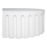 Eris White Concrete Outdoor Round Coffee Table Outdoor Coffee Tables LOOMLAN By Moe's Home