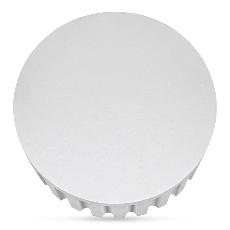 Eris White Concrete Outdoor Round Coffee Table Outdoor Coffee Tables LOOMLAN By Moe's Home