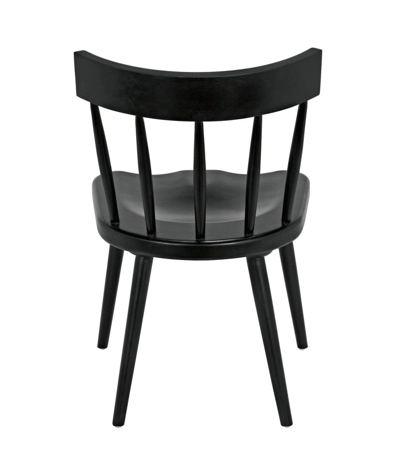 Esme Wood Black Armless Chair Club Chairs LOOMLAN By Noir