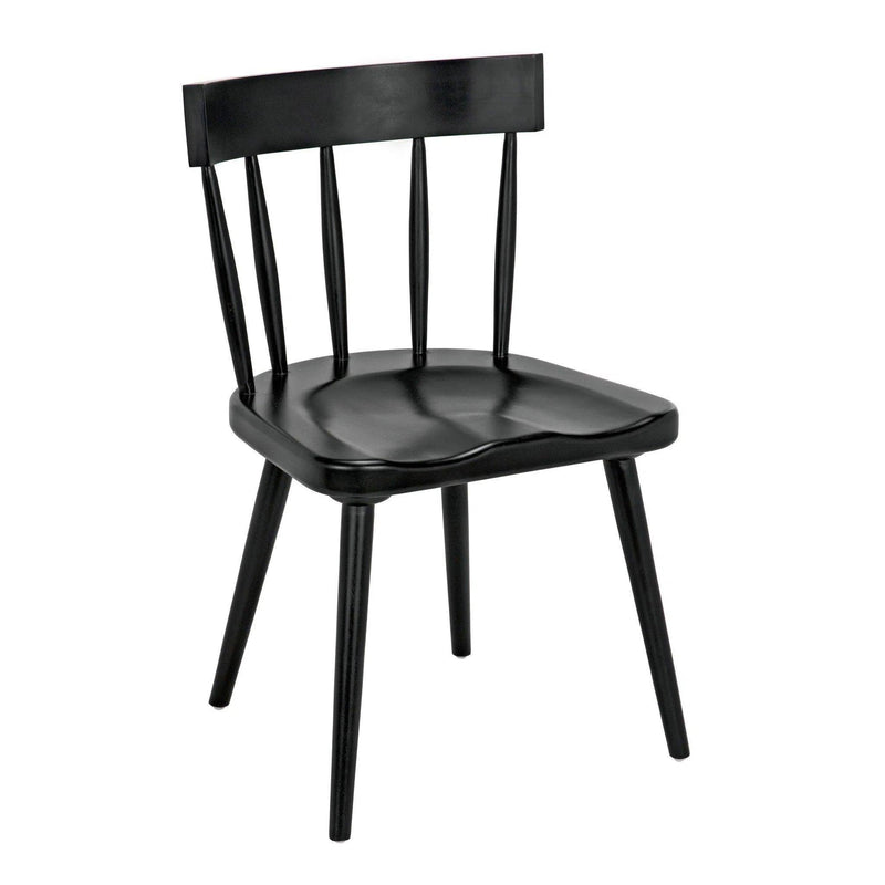 Esme Wood Black Armless Chair Club Chairs LOOMLAN By Noir