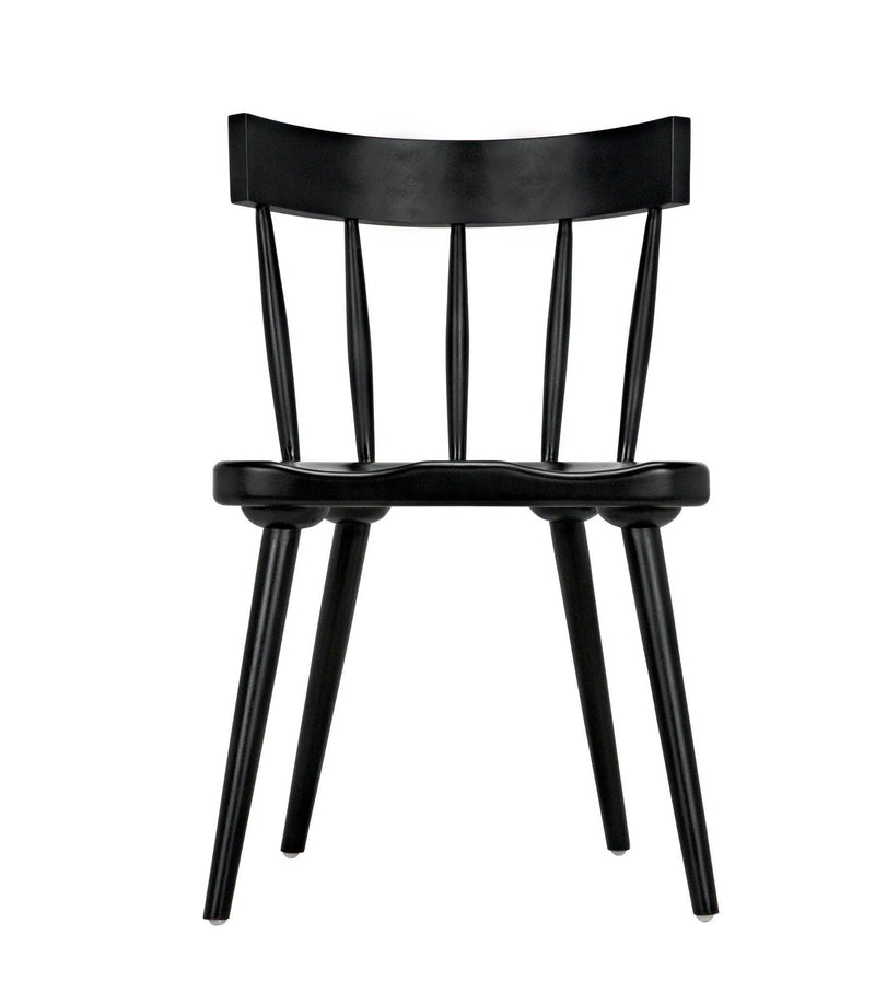 Esme Wood Black Armless Chair Club Chairs LOOMLAN By Noir