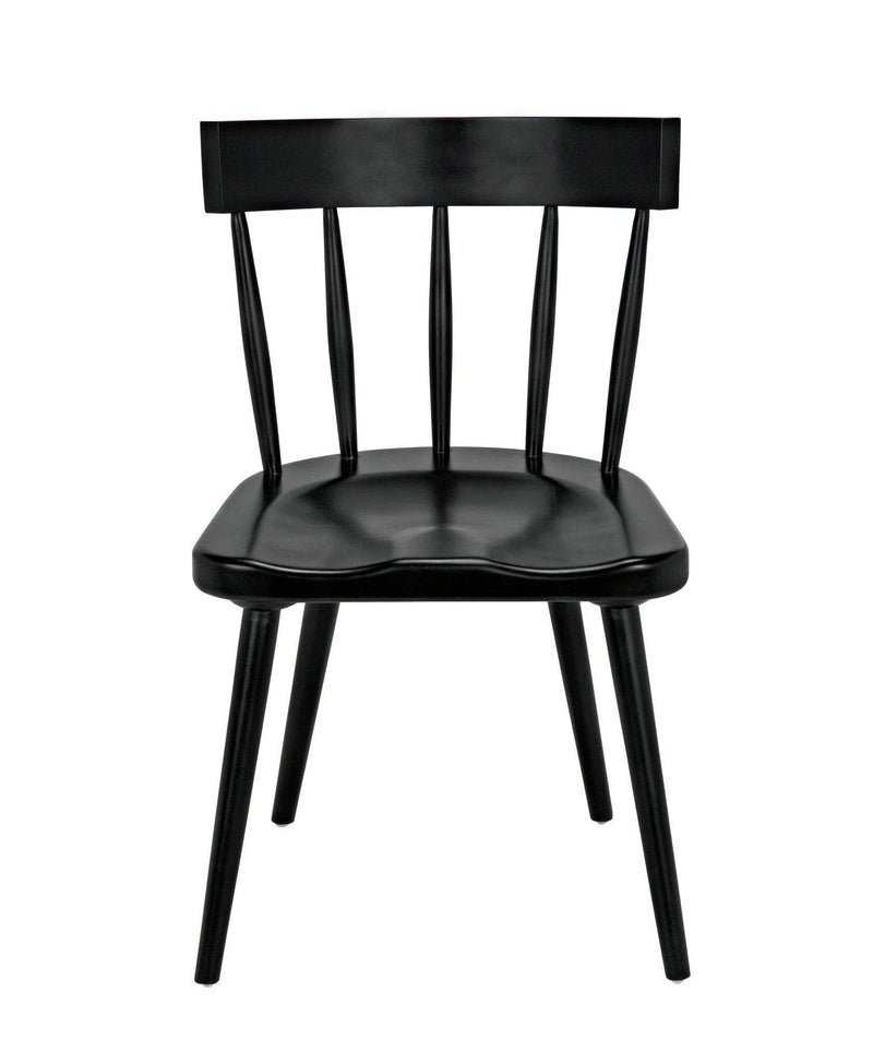 Esme Wood Black Armless Chair Club Chairs LOOMLAN By Noir