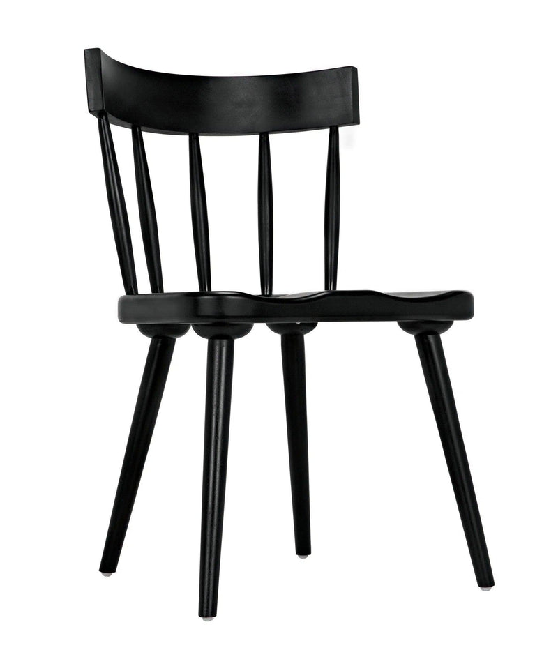 Esme Wood Black Armless Chair Club Chairs LOOMLAN By Noir