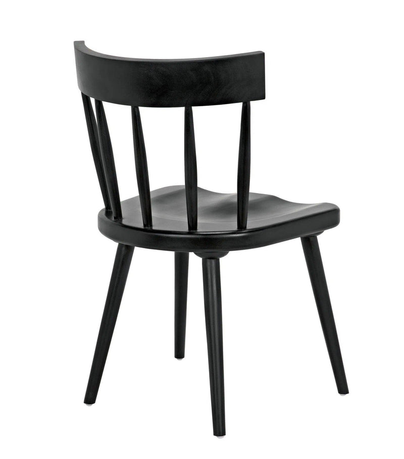 Esme Wood Black Armless Chair Club Chairs LOOMLAN By Noir