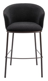 Essen Barstool Black & Bronze Bar Stools LOOMLAN By Zuo Modern