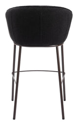 Essen Barstool Black & Bronze Bar Stools LOOMLAN By Zuo Modern