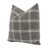 Essential Grey Checkered Performance Throw Pillow With Insert - Set of 2 Throw Pillows LOOMLAN By Essentials For Living