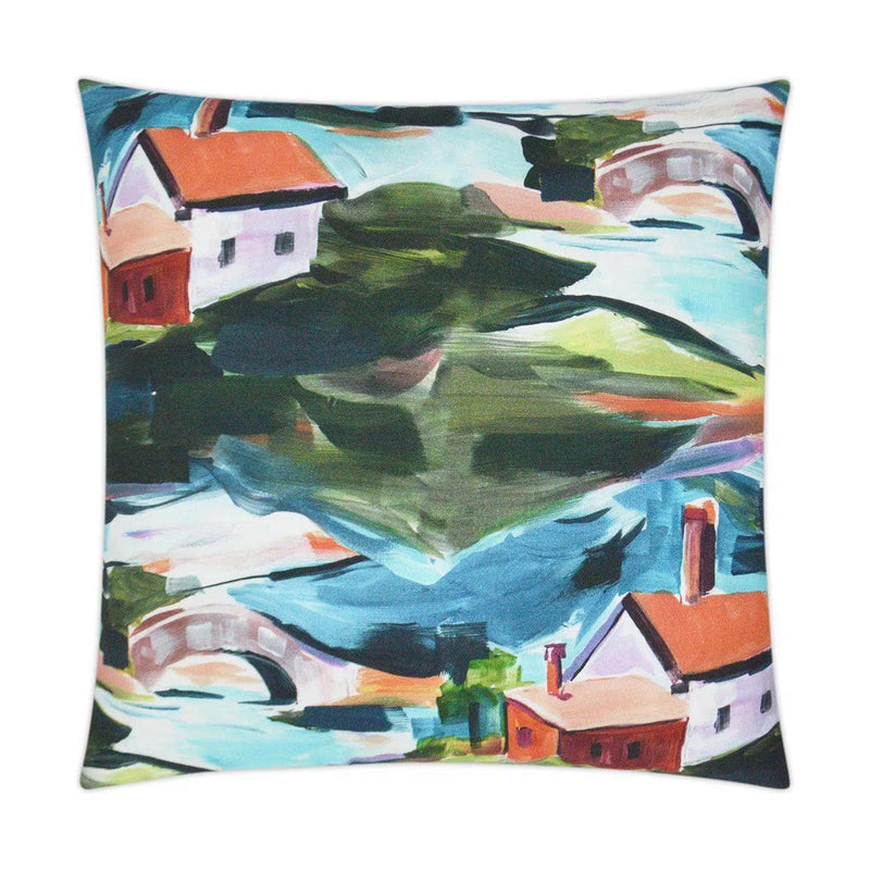 Essex Multi Color Throw Pillow With Insert Throw Pillows LOOMLAN By D.V. Kap