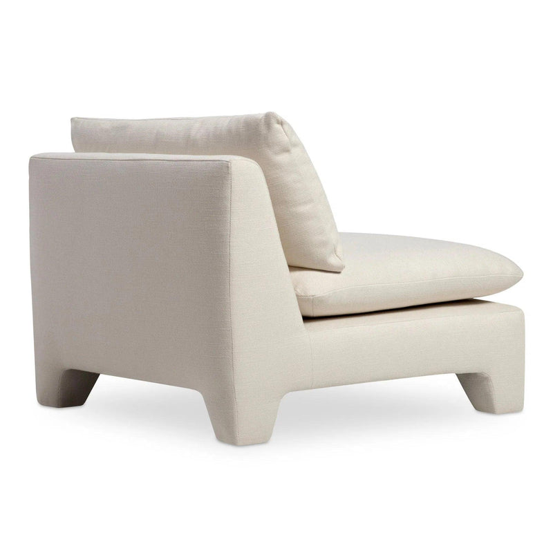 Estelle Polyester Upholstered Armless Lounge Chair Lounge Chairs LOOMLAN By Moe's Home