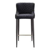 Etta Barstool Dark Grey Contemporary Bar Stools LOOMLAN By Moe's Home