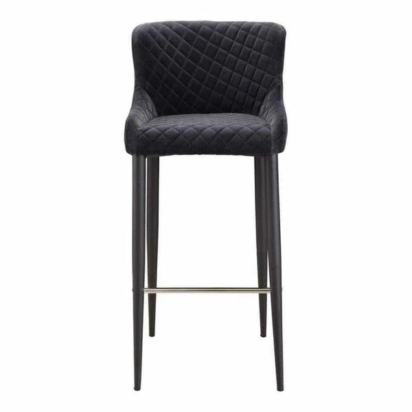 Etta Barstool Dark Grey Contemporary Bar Stools LOOMLAN By Moe's Home