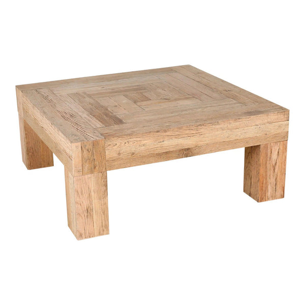 Evander Oak Rusti Reclaimed Wood Coffee Table Square Coffee Tables LOOMLAN By Moe's Home