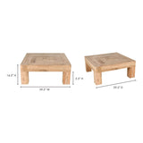 Evander Oak Rusti Reclaimed Wood Coffee Table Square Coffee Tables LOOMLAN By Moe's Home