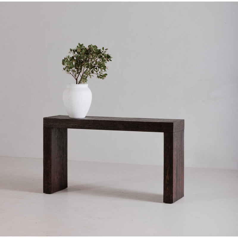 Evander Wood Brown Rectangular Console Table Console Tables LOOMLAN By Moe's Home