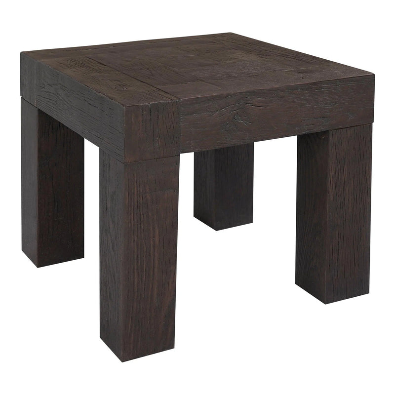 Evander Wood Brown Square Side Table Side Tables LOOMLAN By Moe's Home