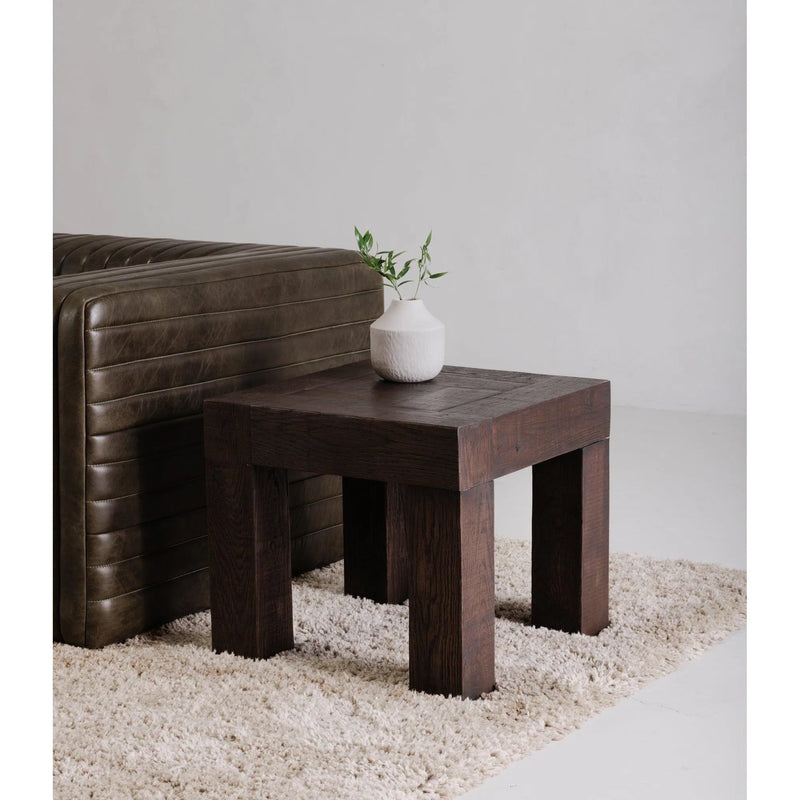 Evander Wood Brown Square Side Table Side Tables LOOMLAN By Moe's Home