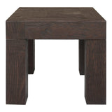 Evander Wood Brown Square Side Table Side Tables LOOMLAN By Moe's Home