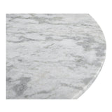 Evelyn Grey Marble and Wood Round Coffee Table Coffee Tables LOOMLAN By Moe's Home