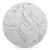 Evelyn Grey Marble and Wood Round Coffee Table Coffee Tables LOOMLAN By Moe's Home