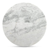 Evelyn Grey Marble and Wood Round Coffee Table Coffee Tables LOOMLAN By Moe's Home