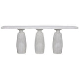 Evelyn Wood White Rectangle Console Table Console Tables LOOMLAN By Noir