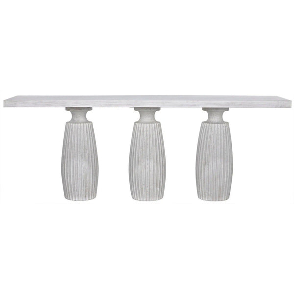 Evelyn Wood White Rectangle Console Table Console Tables LOOMLAN By Noir