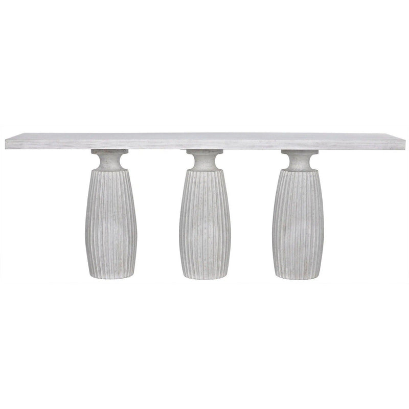 Evelyn Wood White Rectangle Console Table Console Tables LOOMLAN By Noir