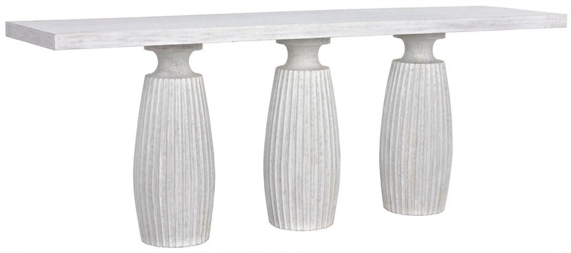 Evelyn Wood White Rectangle Console Table Console Tables LOOMLAN By Noir