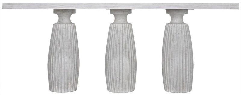 Evelyn Wood White Rectangle Console Table Console Tables LOOMLAN By Noir