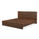 Everett Wood Dark Brown Bed Beds LOOMLAN By Moe's Home