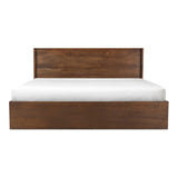 Everett Wood Dark Brown Bed Beds LOOMLAN By Moe's Home