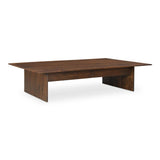 Everett Wood Dark Brown Rectangular Coffee Table Coffee Tables LOOMLAN By Moe's Home